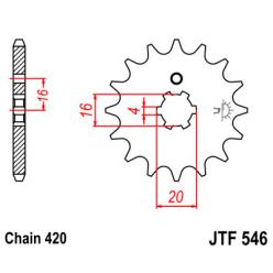 Звездочка передняя JT Sprockets (шаг 420 ) JT JTF546